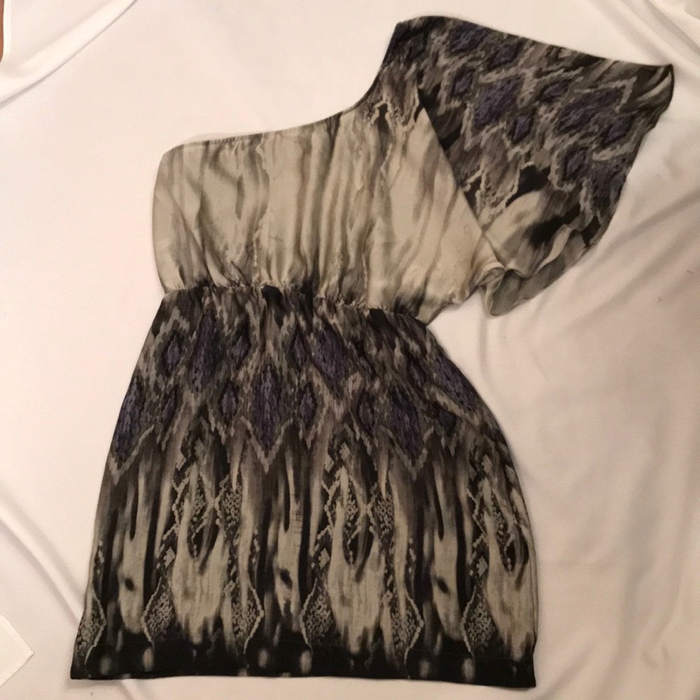 Off the shoulder silk dress